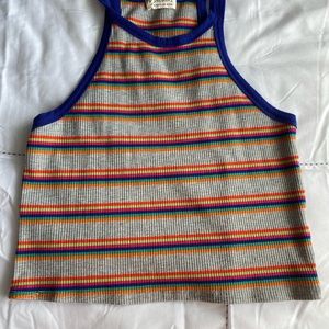 rainbow halter top